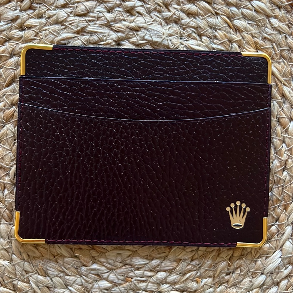 Rolex Vintage Leather Black Card Holder